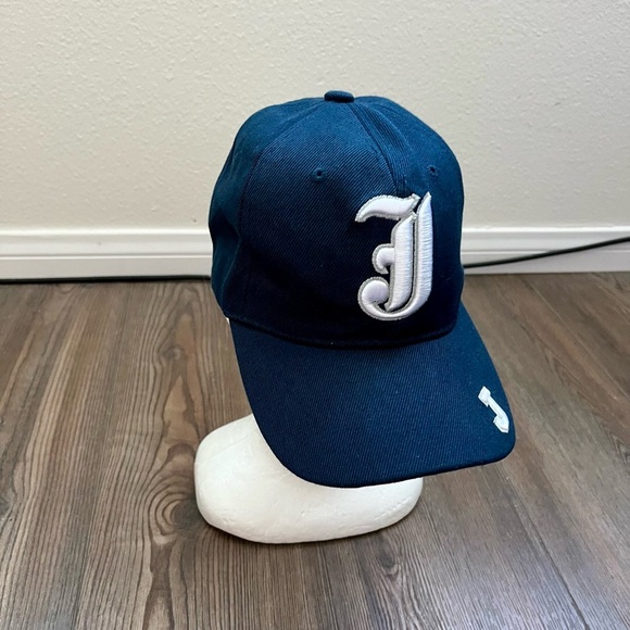 Navy Blue Baseball Cap with White Letter J - Picture 5 of 9
